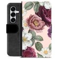 Funda Cartera Premium para Samsung Galaxy S25+ - Flores Románticas