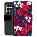 Funda Cartera Premium para Samsung Galaxy S25+ - Flores Vintage