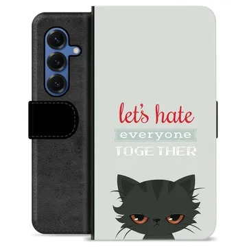 Funda Cartera Premium para Samsung Galaxy S25 - Gato Enfadado