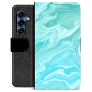 Funda Cartera Premium para Samsung Galaxy S25 - Mármol Azul