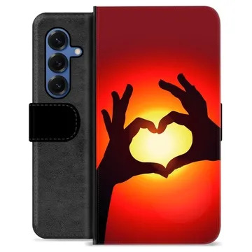 Funda Cartera Premium para Samsung Galaxy S25 - Silueta del Corazón
