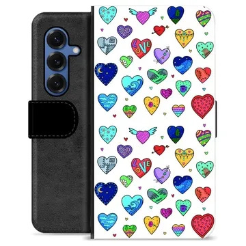 Funda Cartera Premium para Samsung Galaxy S25 - Corazones