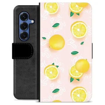Funda Cartera Premium para Samsung Galaxy S25 - Patrón de Limón