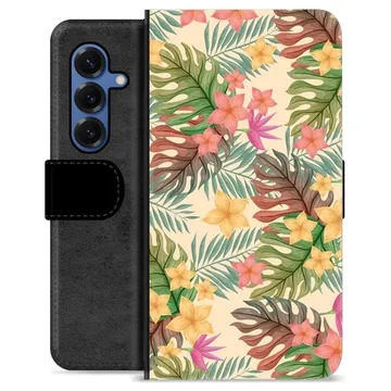 Funda Cartera Premium para Samsung Galaxy S25 - Flores Rosadas