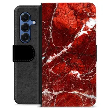Funda Cartera Premium para Samsung Galaxy S25 - Mármol Rojo