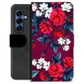 Funda Cartera Premium para Samsung Galaxy S25 - Flores Vintage
