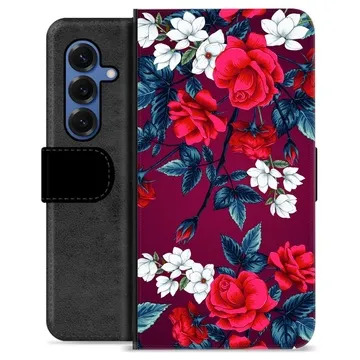 Funda Cartera Premium para Samsung Galaxy S25 - Flores Vintage