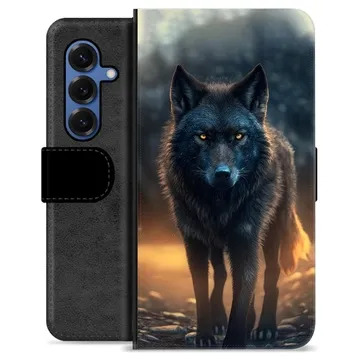 Funda Cartera Premium para Samsung Galaxy S25 - Lobo
