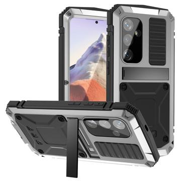 Funda Premium Samsung Galaxy S25 R-Just con soporte y protector de pantalla de cristal templado
