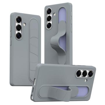 Funda híbrida Smart Samsung Galaxy S25/S24 con agarre de pie - Gris oscuro