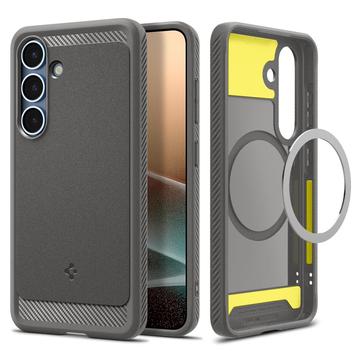 Carcasa de TPU Spigen Rugged Armor Mag para Samsung Galaxy S25 - Gris