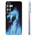 Funda de TPU para Samsung Galaxy S25 - Dragón de Fuego Azul
