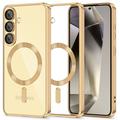 Funda Tech-Protect MagFlex para Samsung Galaxy S25 - Compatible con MagSafe - Transparente / Dorado