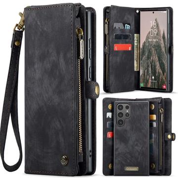 Funda tipo billetera multifuncional 2 en 1 Caseme 008 para Samsung Galaxy S25 Ultra - Negro