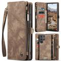 Funda tipo billetera multifuncional 2 en 1 Caseme 008 para Samsung Galaxy S25 Ultra - Marrón