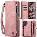 Funda tipo billetera multifuncional 2 en 1 Caseme 008 para Samsung Galaxy S25 Ultra - Rosa