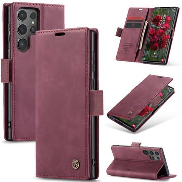 Funda Caseme Serie 013 para Samsung Galaxy S25 Ultra - Estilo Cartera - Vino Tinto