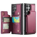Funda Samsung Galaxy S25 Ultra Caseme C22 RFID Card Wallet - Rojo