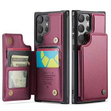 Funda Samsung Galaxy S25 Ultra Caseme C22 RFID Card Wallet - Rojo