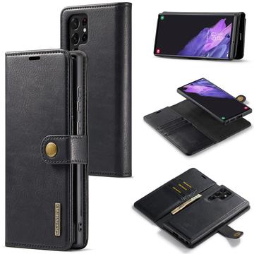 DG.Ming 2-en-1 Funda estilo cartera para Samsung Galaxy S25 Ultra - Negro