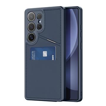 Funda magnética Samsung Galaxy S25 Ultra Dux Ducis Rafi II con soporte y ranuras para tarjetas - Azul