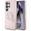 Funda Samsung Galaxy S25 Ultra Karl Lagerfeld Rhinestones Karl Head Logo - Rosa