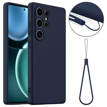 Funda de Silicona Líquida para Samsung Galaxy S25 Ultra - Compatible con MagSafe - Azul Oscuro