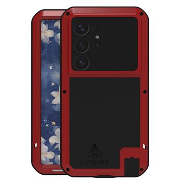 Funda Híbrida Love Mei Powerful para Samsung Galaxy S25 Ultra - Rojo