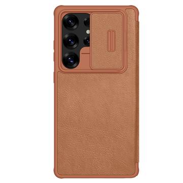 Funda con Tapa Nillkin Qin Pro para Samsung Galaxy S25 Ultra - Marrón