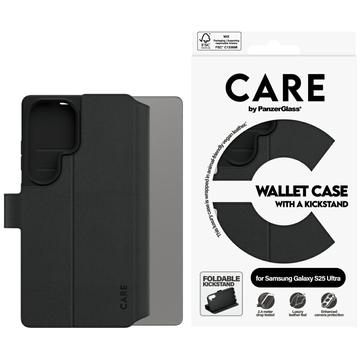 Funda tipo billetera con soporte Samsung Galaxy S25 Ultra PanzerGlass Care Feature - Negro