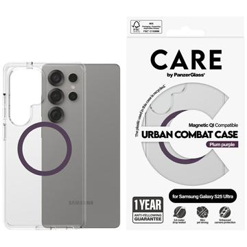 Funda PanzerGlass Care Urban Combat para Samsung Galaxy S25 Ultra - Compatible con MagSafe - Ciruela