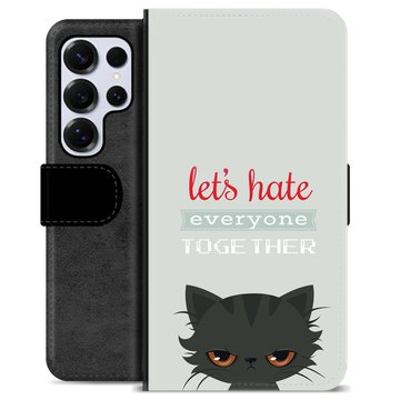 Funda Cartera Premium para Samsung Galaxy S25 Ultra - Gato Enfadado