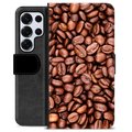 Funda Cartera Premium para Samsung Galaxy S25 Ultra - Granos de Café