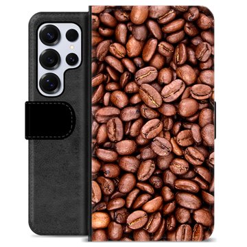 Funda Cartera Premium para Samsung Galaxy S25 Ultra - Granos de Café