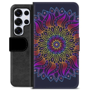 Funda Cartera Premium para Samsung Galaxy S25 Ultra - Mandala Colorida