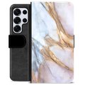Funda Cartera Premium para Samsung Galaxy S25 Ultra - Mármol Elegante