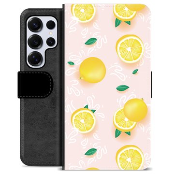Funda Cartera Premium para Samsung Galaxy S25 Ultra - Patrón de Limón