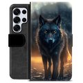 Funda Cartera Premium para Samsung Galaxy S25 Ultra - Lobo