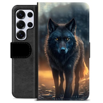 Funda Cartera Premium para Samsung Galaxy S25 Ultra - Lobo