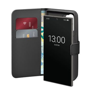 Samsung Galaxy S25 Ultra Puro Funda de cartera con 2 ranuras para tarjetas - Negro