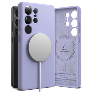 Funda MagSafe de silicona líquida Ringke para iPhone 16 - Lavanda