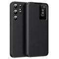 Funda Samsung Galaxy S25 Ultra Smart Clear View Flip con ranura para tarjetas - Negro