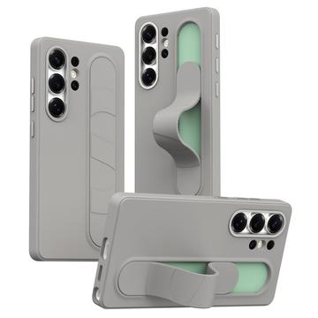 Funda híbrida Smart Samsung Galaxy S25 Ultra con agarre de pie - Gris titanio