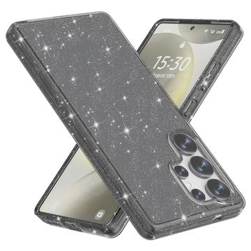 Funda Híbrida Stylish Glitter Series para Samsung Galaxy S25 Ultra - Negro