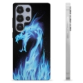 Funda de TPU para Samsung Galaxy S25 Ultra - Dragón de Fuego Azul