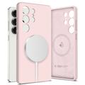 Funda de silicona líquida Samsung Galaxy S25 Ultra Tech-Protect - Compatible con MagSafe - Perla rosa