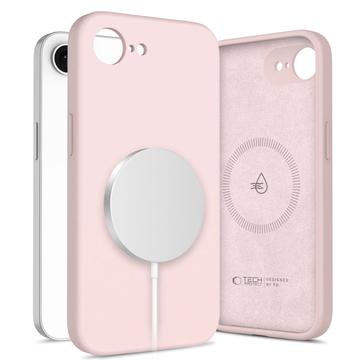 Funda de silicona líquida iPhone 16e Tech-Protect - Compatible con MagSafe - Perla rosa