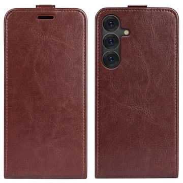 Funda con Tapa Vertical para Samsung Galaxy S25 - Marrón