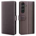 Funda de Cuero para Samsung Galaxy S25 - Estilo Cartera - Marrón