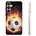 Funda de TPU para Samsung Galaxy S25+ - Pelota de Fútbol en Llamas
